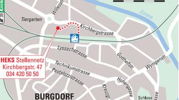 Situationsplan Kirchbergstrasse 47 in Burgdorf